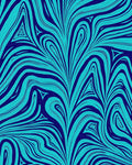 Abstract Swirl Line Pattern Rug