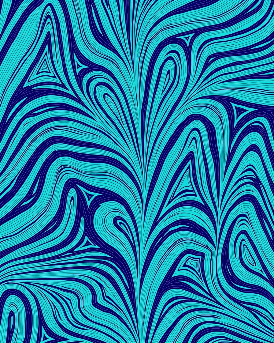 Abstract Swirl Line Pattern Rug
