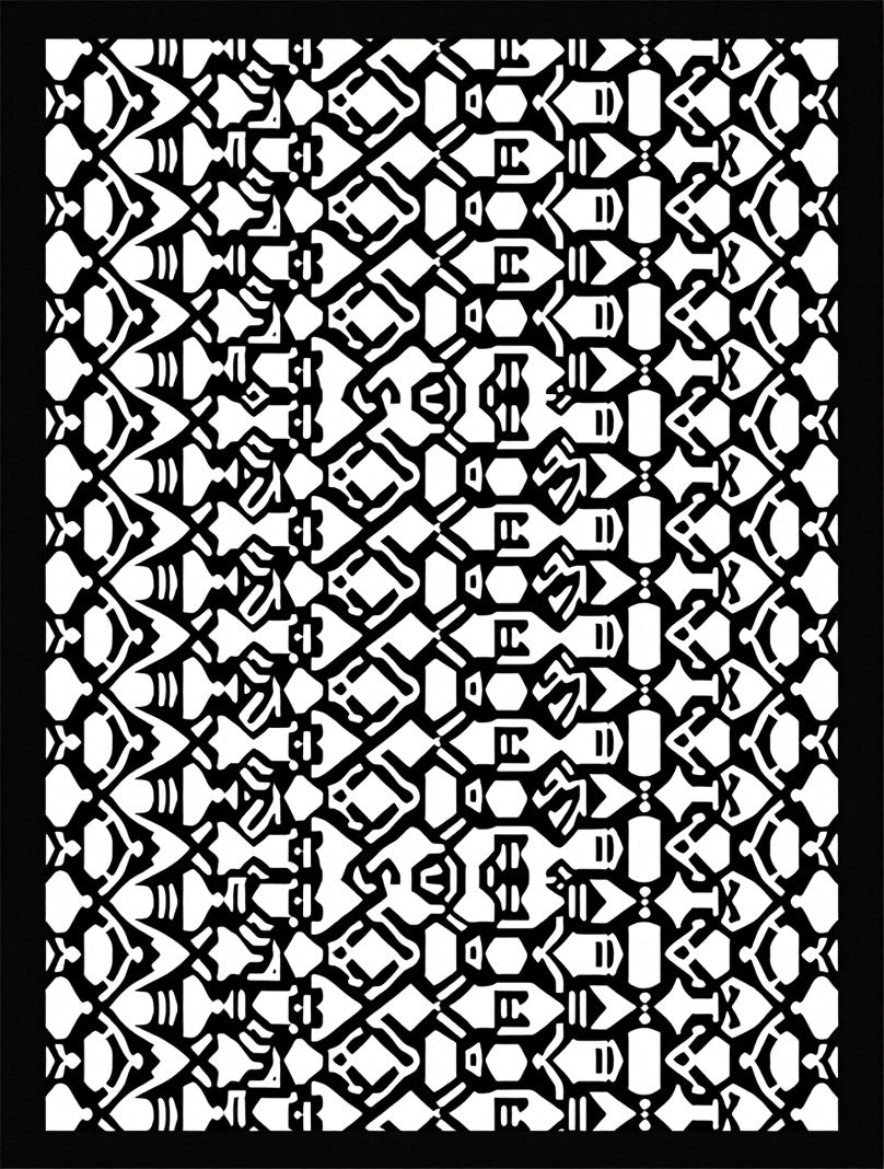 Intricate Geometric Abstract Pattern Rug