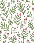 Delicate Botanical Branch Pattern Rug