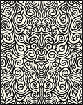 Black Swirls Classic Intricate Design Rug