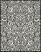 Black Swirls Classic Intricate Design Rug