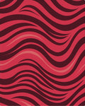 Crimson Flowing Wave Pattern Rug