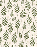 Fern Leaf Botanical Pattern Rug