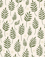 Fern Leaf Botanical Pattern Rug
