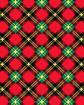 Classic Red Green Yellow Plaid Pattern Rug