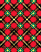Classic Red Green Yellow Plaid Pattern Rug