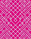 Linear Geometric Pattern with White Lines Rug