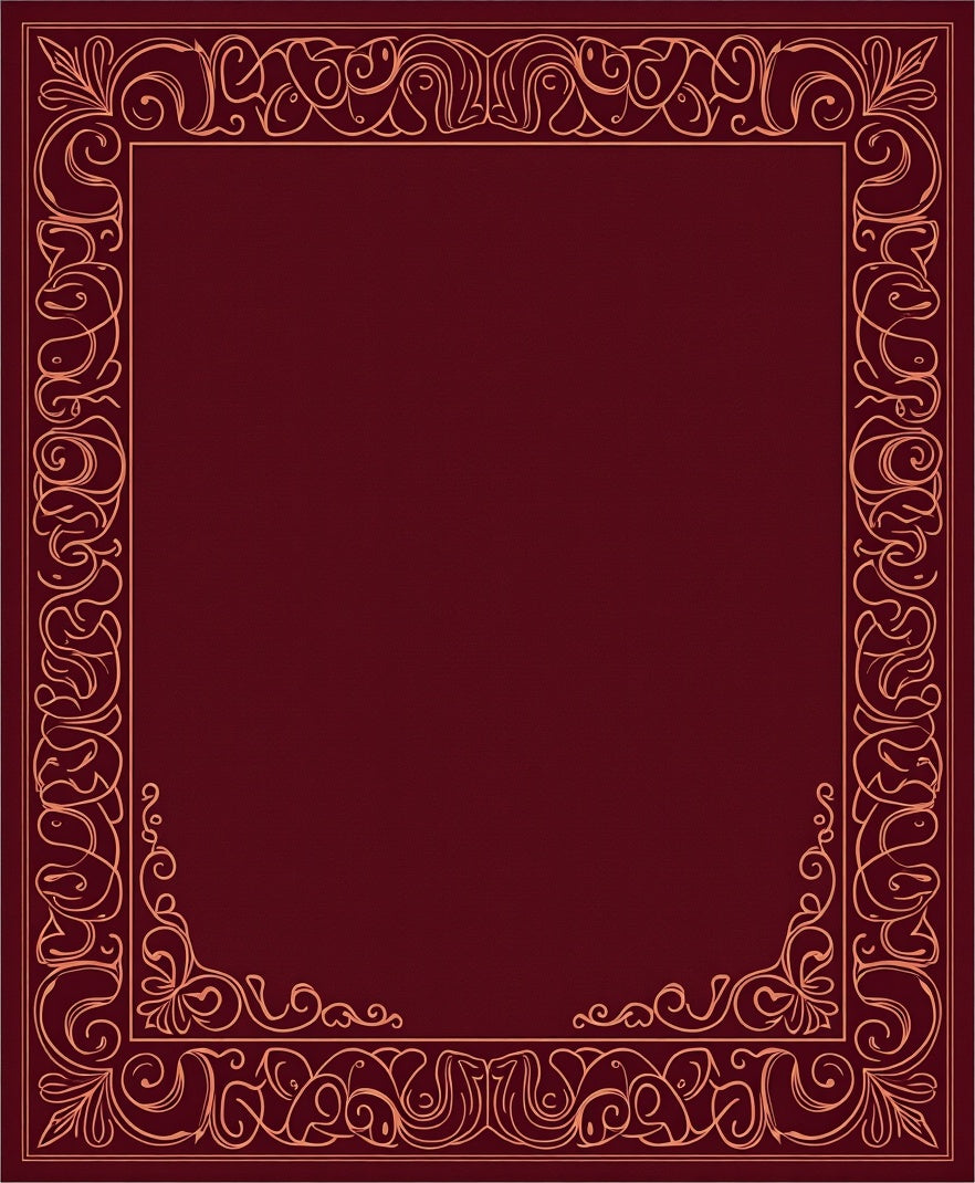Ornate Floral Vine Border Design Rug
