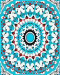Bright Geometric Mandala Pattern Rug