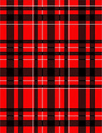 Classic Red Black Plaid Pattern Rug
