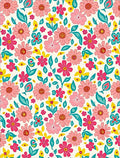 Mid Century Floral Pattern Rug