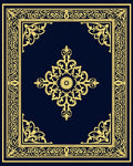 Elegant Gold Floral Medallion Pattern Rug