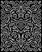 Ornate White Swirls Pattern Rug