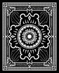 Ornate Black White Paisley Mandala Design Rug