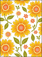 Bold Floral Sunburst Pattern Rug
