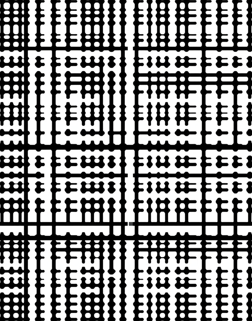 Bold Black and White Geometric Design Rug