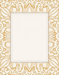 Golden Organic Swirls Decorative Pattern Rug