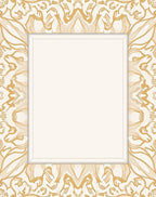Golden Organic Swirls Decorative Pattern Rug
