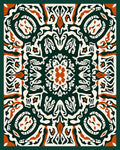 Bold Abstract Floral Medallion Rug
