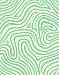 Flowing Green Lines Organic Pattern Rug