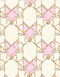 Modern Gold Geometric Hexagon Pattern Rug