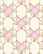 Modern Gold Geometric Hexagon Pattern Rug