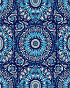 Intricate Floral Mandala Pattern Design Rug
