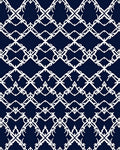 Crisp White Lattice Pattern Rug