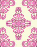 Abstract Pink Floral Pattern Rug
