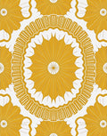 Golden Sunburst Mandala Pattern Rug