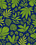 Lush Green Leafy Tropical Pattern Rug