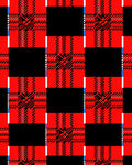 Bold Red Black Buffalo Plaid Design Rug