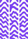 Purple White Wavy Stripe Pattern Rug