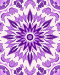 Purple Floral Medallion Mandala Rug
