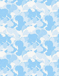 Abstract Blue Cloud Patterned Art Rug