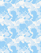 Abstract Blue Cloud Patterned Art Rug