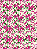Vibrant Orchid Vine Pattern Rug