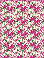 Vibrant Orchid Vine Pattern Rug