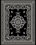 Classic Black White Ornamental Rug