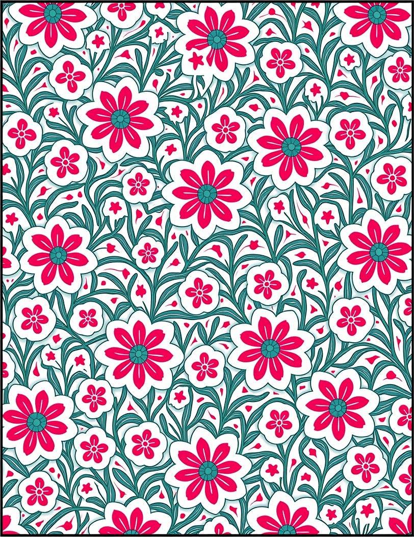 Vibrant Floral Patterned Delight Rug