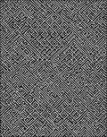 Intricate Labyrinth Black White Pattern Rug