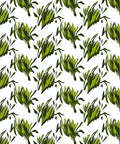Abstract Green Leaf Botanical Pattern Rug