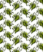 Abstract Green Leaf Botanical Pattern Rug