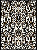 Classic Black Gold Abstract Pattern Rug
