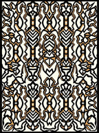 Classic Black Gold Abstract Pattern Rug