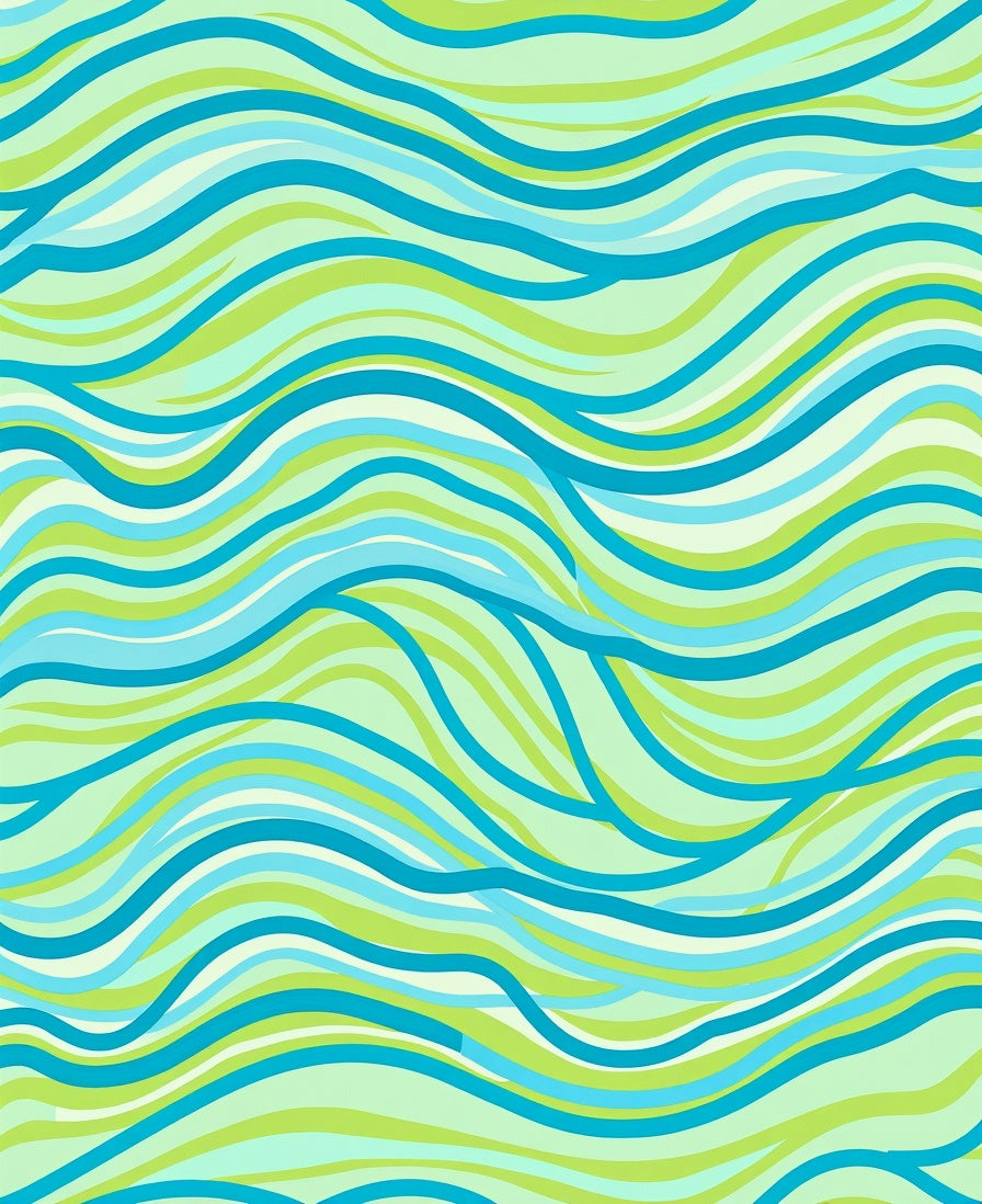 Ocean Waves Pattern Rug
