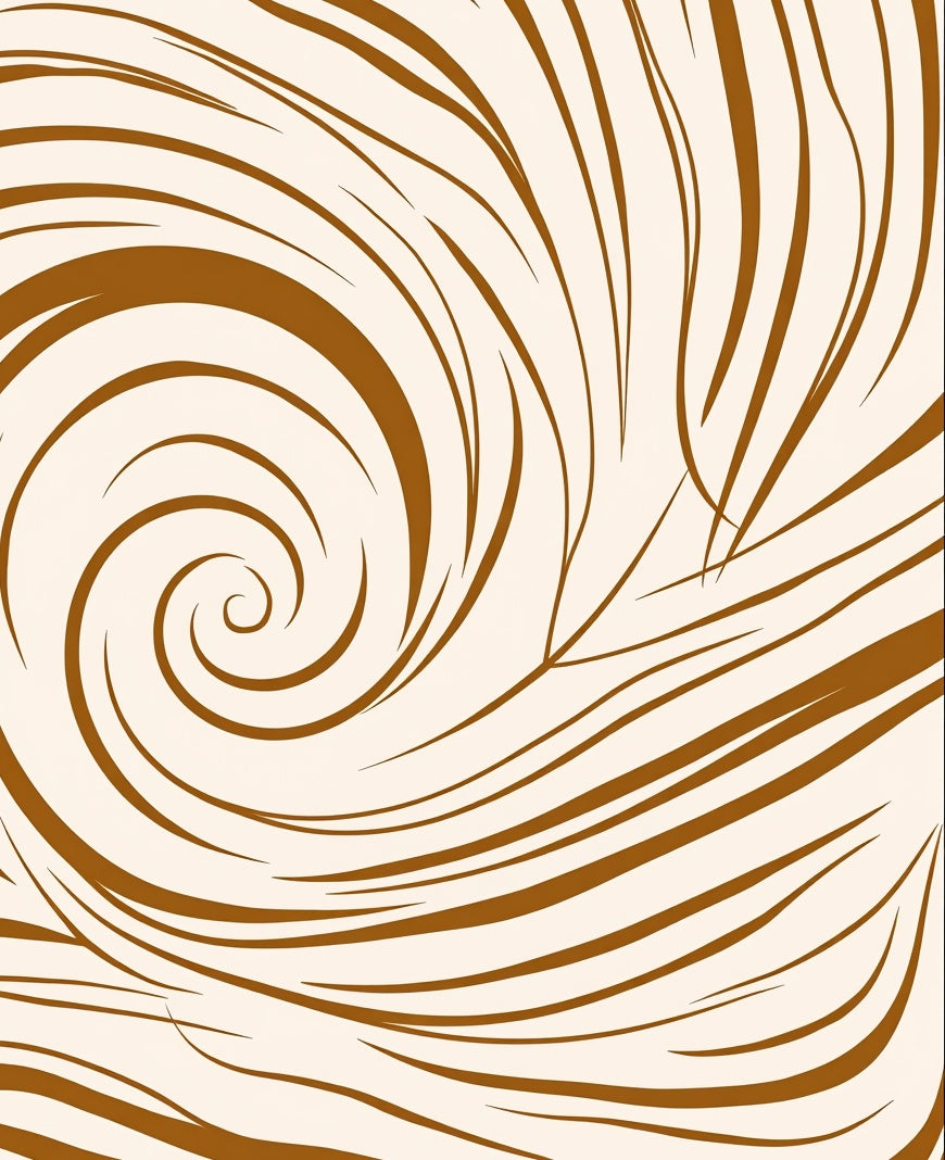 Abstract Swirl Patterned Warm Rug