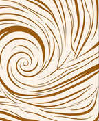 Abstract Swirl Patterned Warm Rug