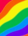 Rainbow Wave Colorful Abstract Design Rug